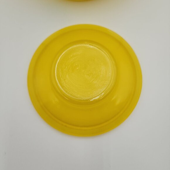 Bartlett Collins Yellow Handpainted Glass Cookie Jar MCM Handpainted VTG 9.5 in - Picture 13 of 16